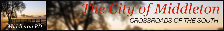 City of Middleton Police Department page header