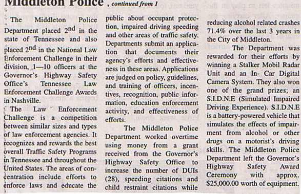 Mock Wreck news story continued