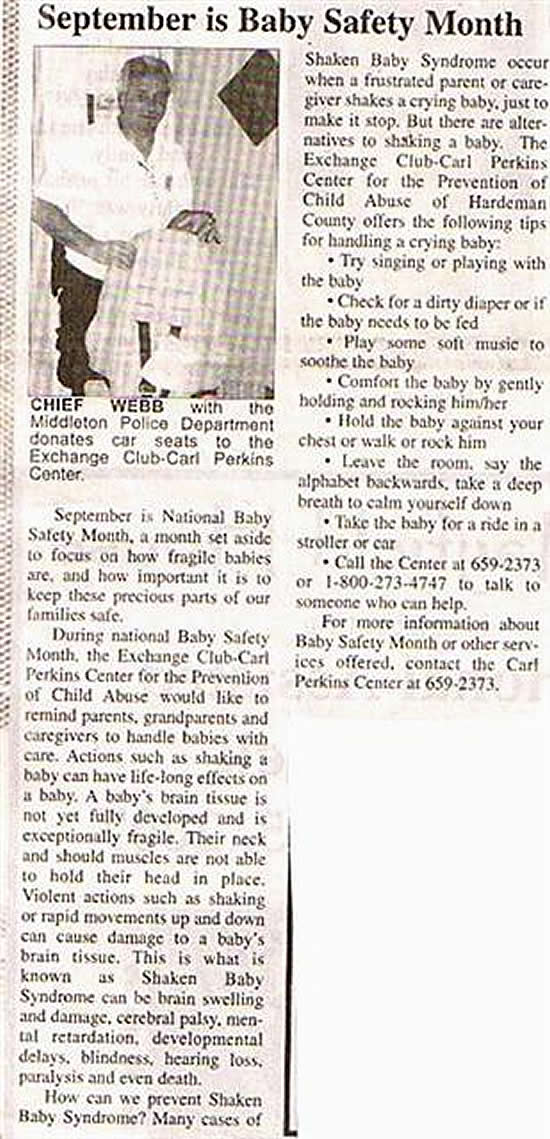 September is Baby Safety Month